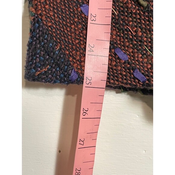 B. Jane Doub Handwoven Jacket Large Multicolor Art to Wear Fiber Knit Button - Picture 14 of 15